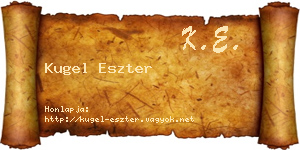 Kugel Eszter névjegykártya