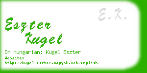 eszter kugel business card